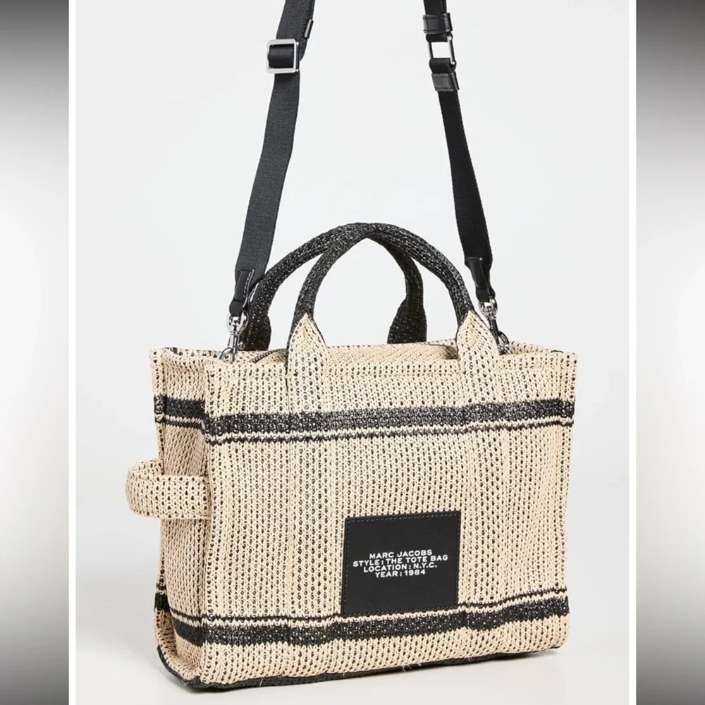 Marc Jacobs Women's The Straw Jacquard Tote Bag - Picture 4 of 12